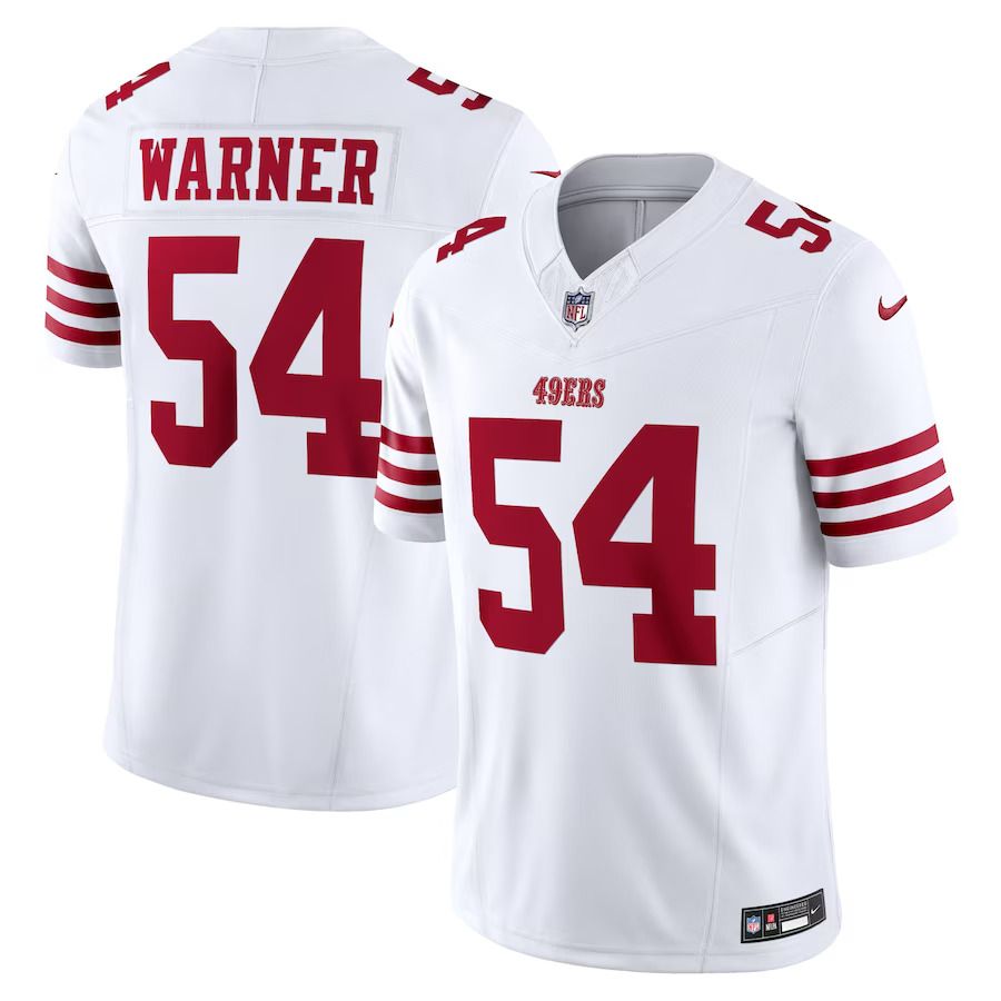 Men San Francisco 49ers 54 Fred Warner Nike White Vapor F.U.S.E. Limited NFL Jersey